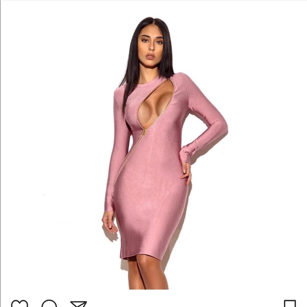 Miss circle pink dress